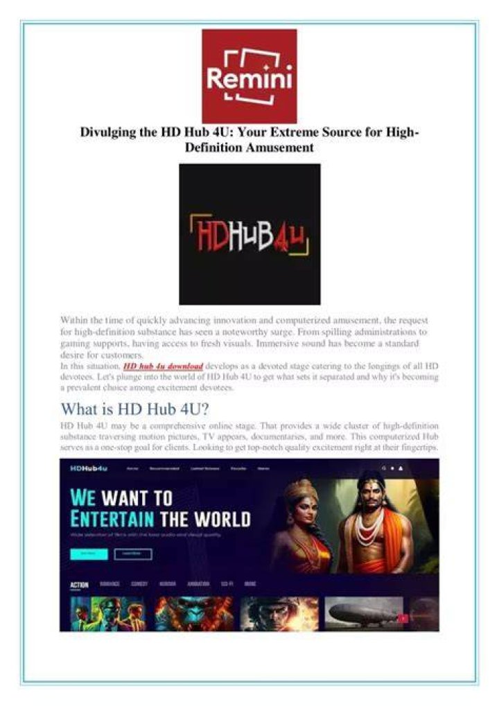 Unlock the Secrets of HD Hub4u.com: Your Ultimate Guide