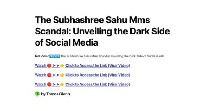 Unveiling the Truth Behind Subhashree Sahu MMS: A Comprehensive Guide